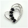 BZ1819-91 SILVER BLUE SAPPHIRE(1.1CT) PENDANT