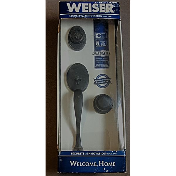 30)  NEW IN ORIGINAL PACKAGING, WEISER DOOR