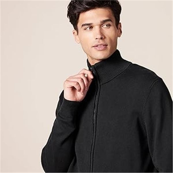 NEW AMAZON ESSENTIALS XL BLACK TURTLENECK SWEATER