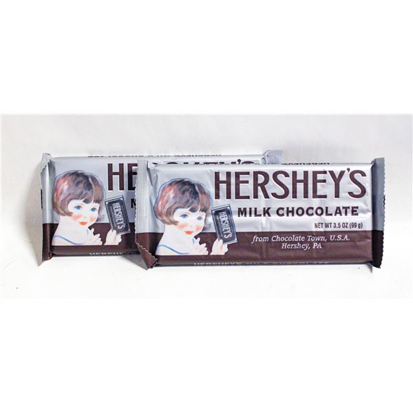 2 NEW HERSHEY'S MILK CHOCOLATE BARS FROM CHOCOLATE