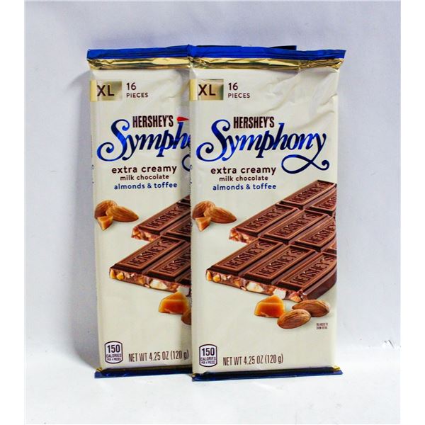 2 NEW HERSHEY'S SYMPHONY EXTRA CREAMY MILK