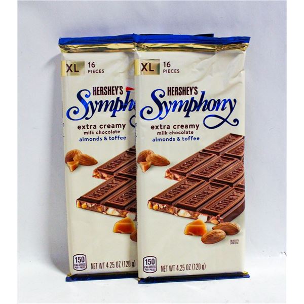 2 NEW HERSHEY'S SYMPHONY EXTRA CREAMY MILK