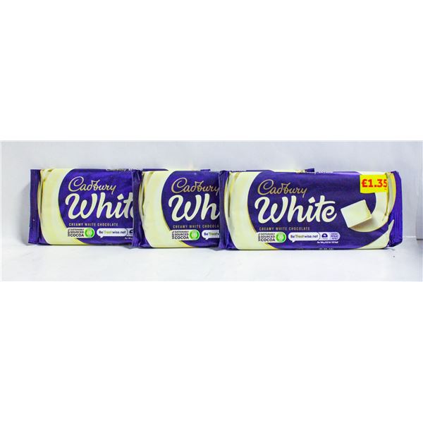 3 NEW CADBURY WHITE CHOCOLATE BARS 100G BARS