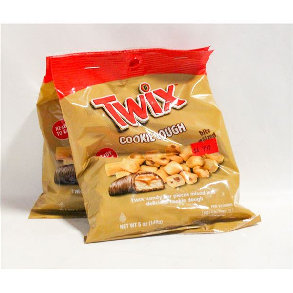 2 NEW BAGS OF TWIX COOKIE DOUGH BITE SIZED PIECES