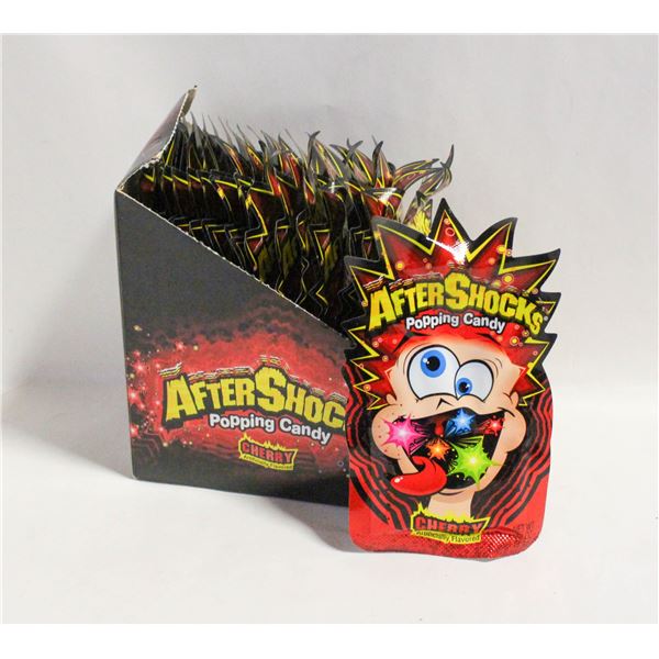 NEW VENDERS CASE OF AFTERSHOCKS POPPING CANDY