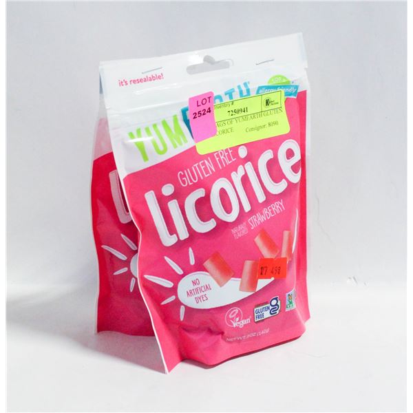 2 NEW BAGS OF YUMEARTH GLUTEN FREE LICORICE