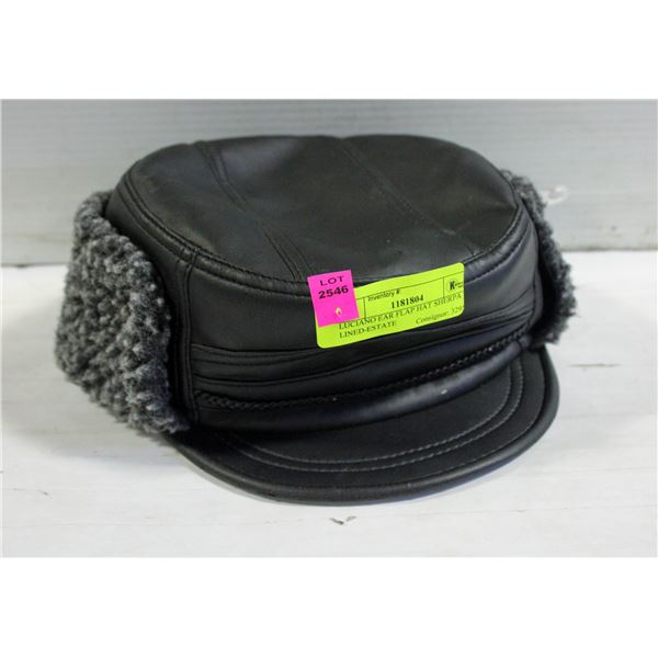 LUCIANO EAR FLAP HAT SHERPA LINED-ESTATE