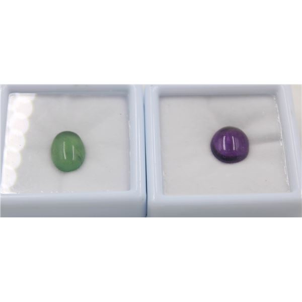 #25- NATURAL AMETHYST 4.45CT & SERPENTINE 4.05CT