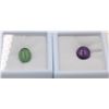 Image 1 : #25- NATURAL AMETHYST 4.45CT & SERPENTINE 4.05CT