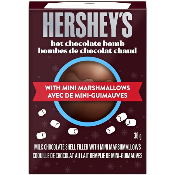 NEW 4 X 36G HERSHEYS HOT CHOCOLATE BOMB