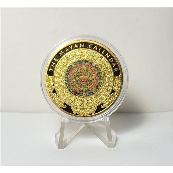 9)  ENCAPSULATED GOLD TONE WITH MULTI COLORED