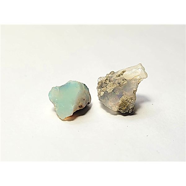 13)  LOT OF 2 ETHOPEAN ROUGH OPALS, TOTAL