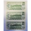 Image 2 : 5)  LOT OF 3 CANADIAN UNCIRCULATED $1.00 BILLS