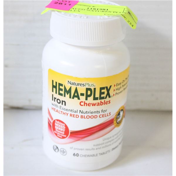 NEW SEALED NATURES PLUS HEMA-PLEX