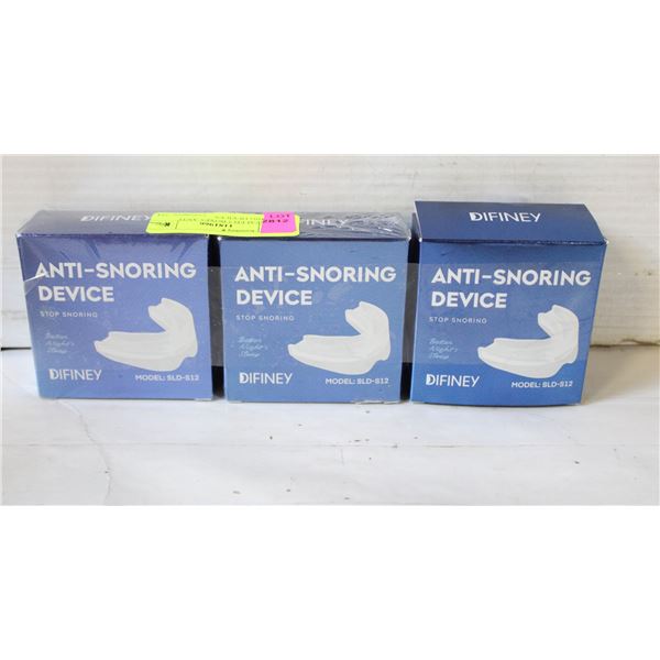 NEW SEALED 3 BOXES ANTI SNORING DEVICES