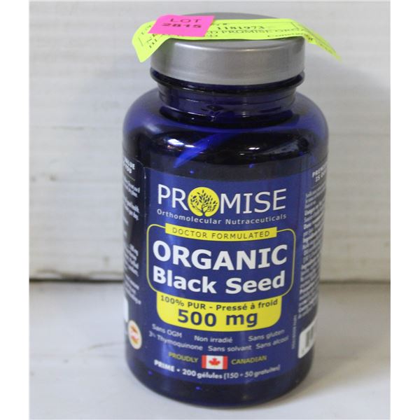 NEW SEALED PROMISE ORGANIC BLACK SEED
