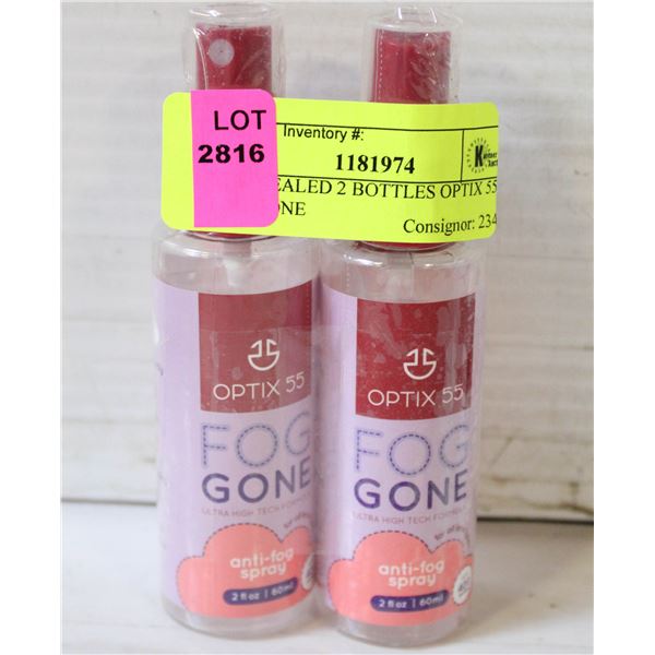 NEW SEALED 2 BOTTLES OPTIX 55 FOG GONE