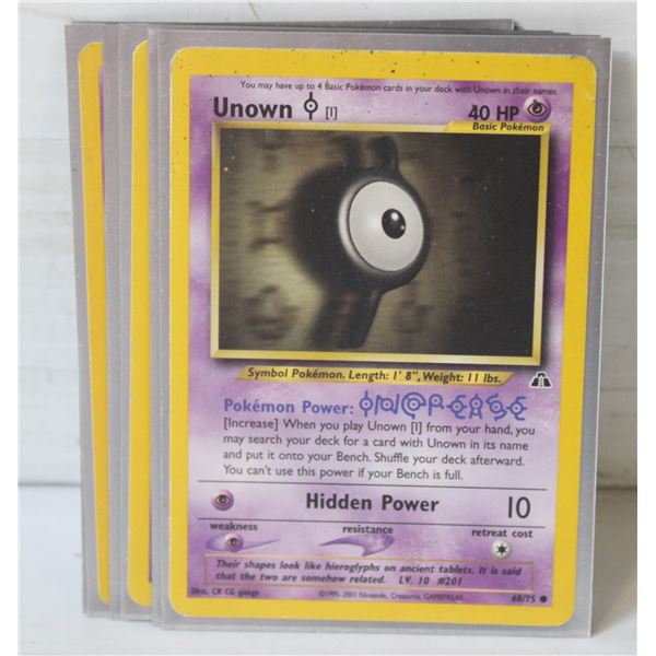 UNOWN POKEMON CARDS 1990'S