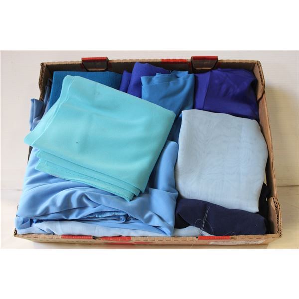 FLAT DIFFERENT BLUE SEWING MATERIAL