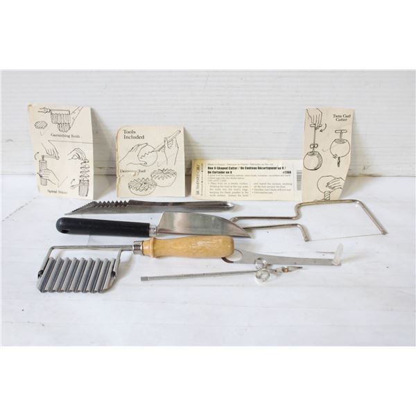 6 PIECE FOOD GARNISHING DECORATOR TOOL SET