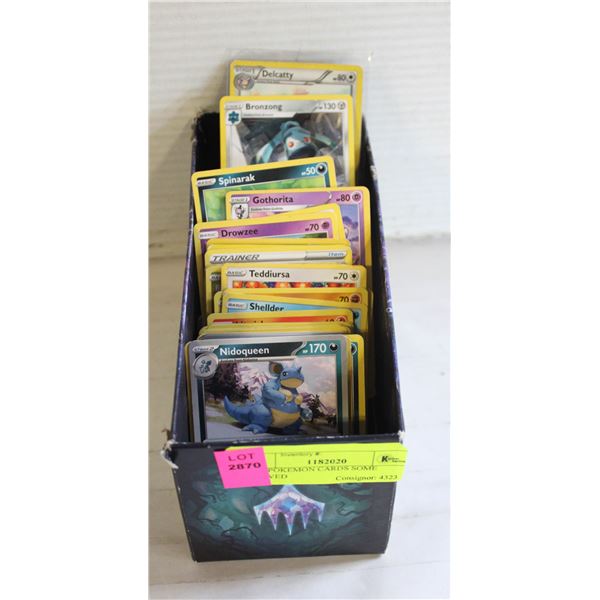 BOX POKEMON CARDS SOME SLEEVED