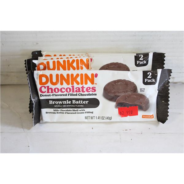 (4) SEALED PACKS DUNKIN CHOCOLATES