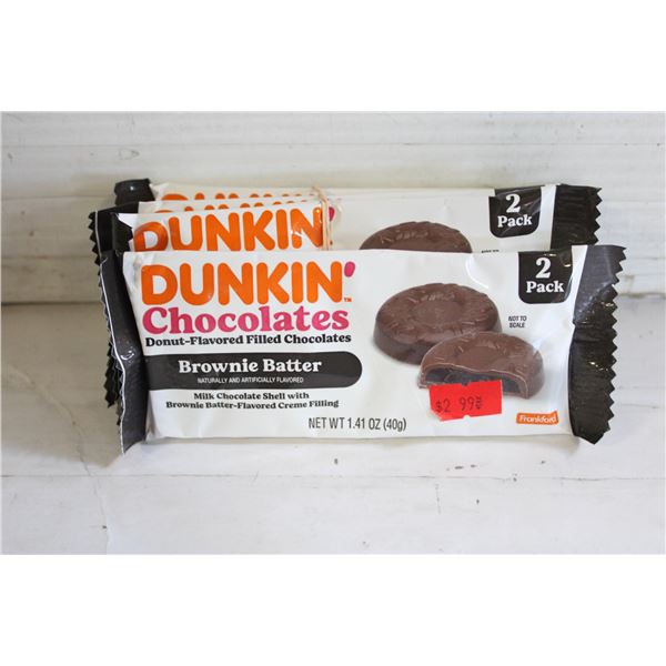 (4) SEALED PACKS DUNKIN CHOCOLATES