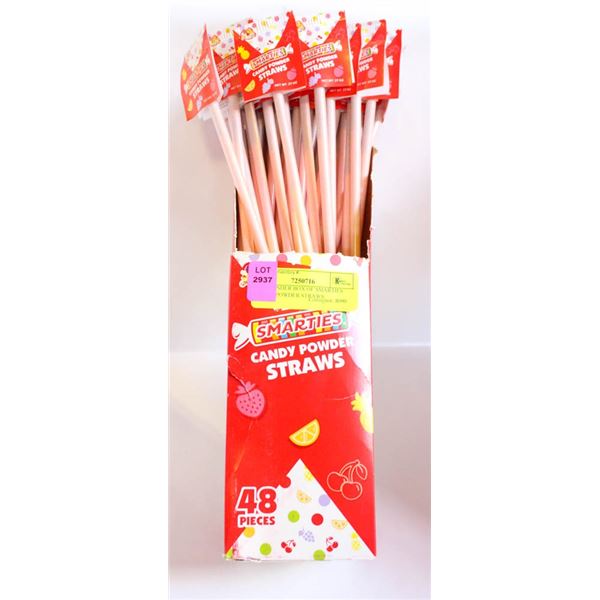 NEW VENDER BOX OF SMARTIES CANDY POWDER STRAWS