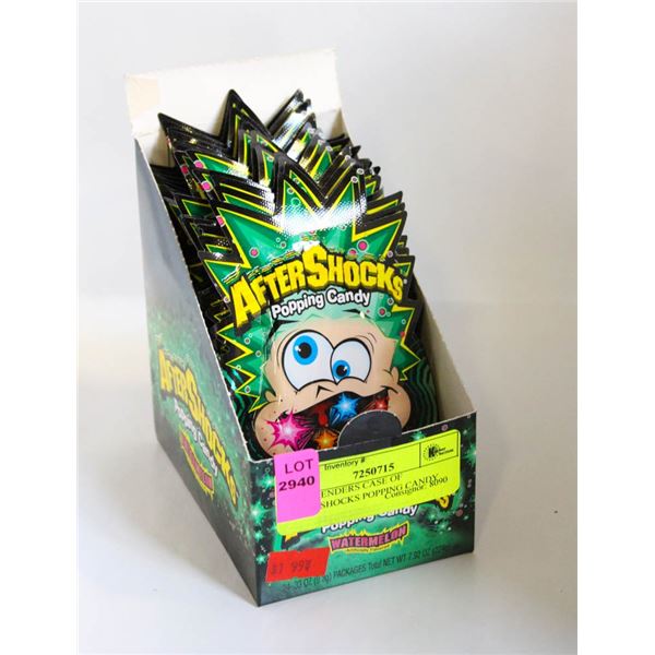 NEW VENDERS CASE OF AFTERSHOCKS POPPING CANDY