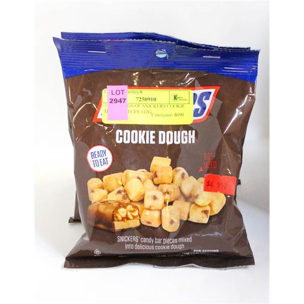 3 NEW BAGS OF SNICKERS COOKIE DOUGH PIECES 142G