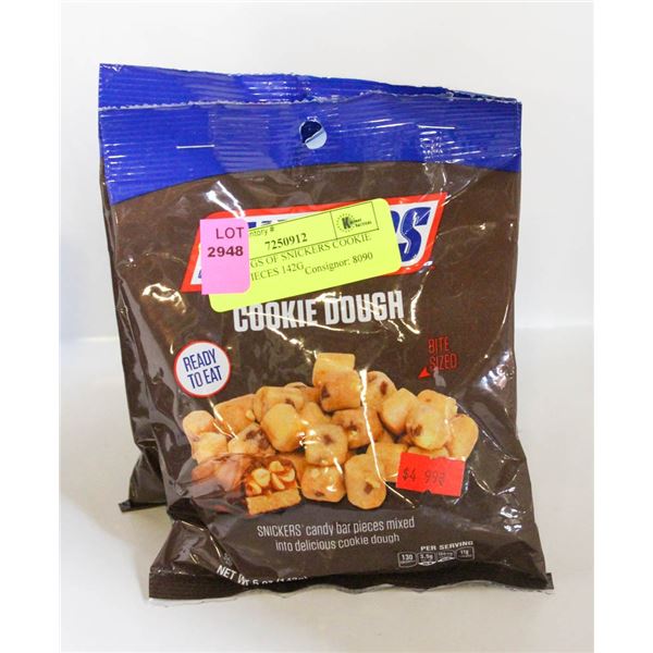 3 NEW BAGS OF SNICKERS COOKIE DOUGH PIECES 142G