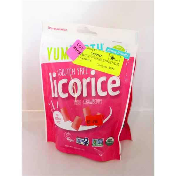 2 NEW BAGS OF YUMEARTH GLUTEN FREE LICORICE