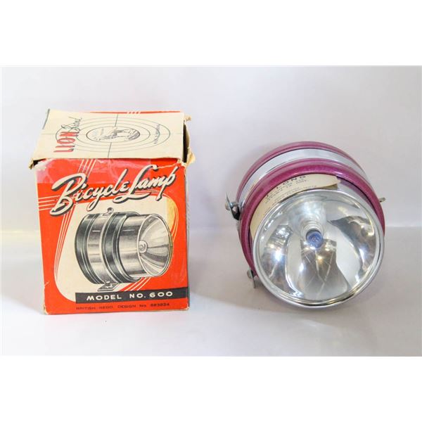 VTG LION BRAND SUPER BICYCLE LAMP- NEW OLD STOCK