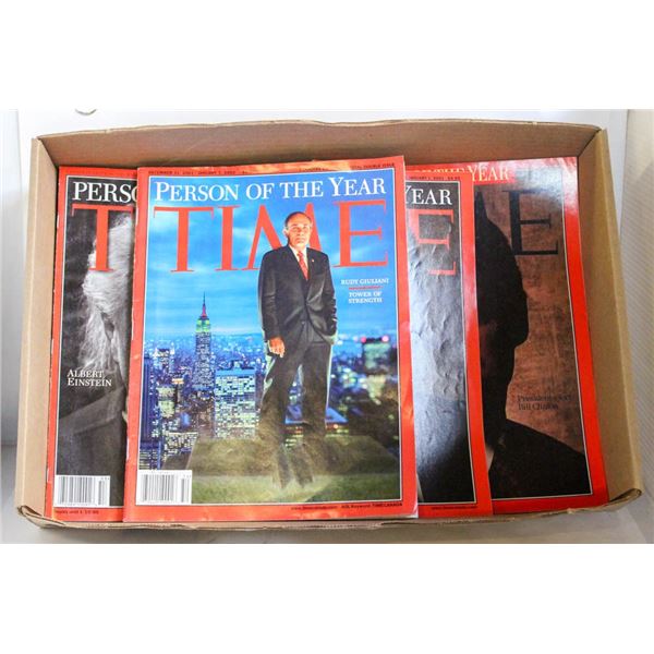 VTG TIME MAGAZINE "PERSON OF THE YEAR"- LOT OF 9