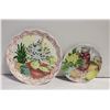 Image 1 : VINTAGE TERRACOTTA HAND PAINTED PLATES (2)