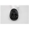 Image 1 : #159-NATURAL BLACK OBSIDIAN BUDDHIST PENDANT
