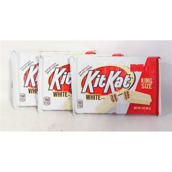 (3) SEALED KING SIZE KITKAT WHITE