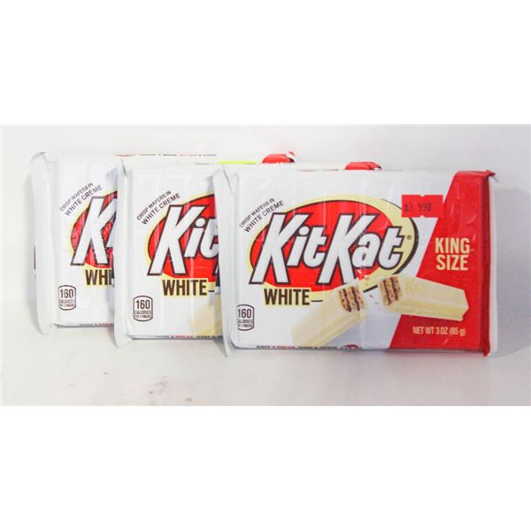 (3) SEALED KING SIZE KITKAT WHITE