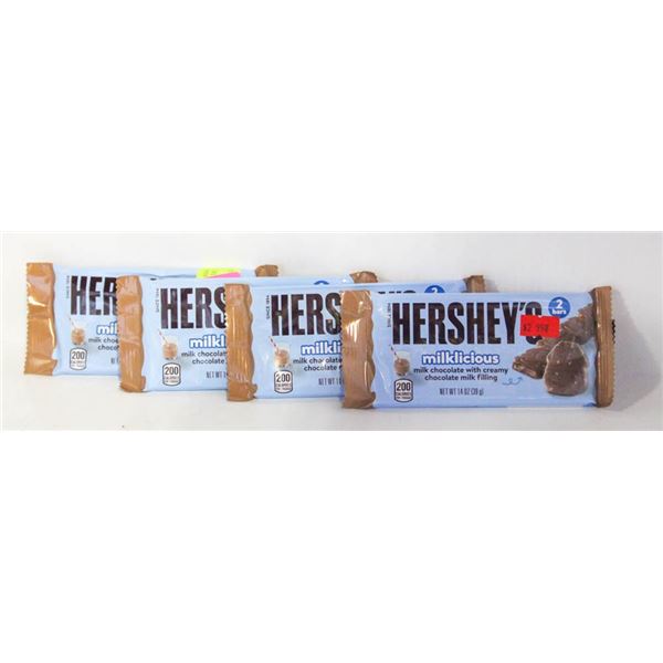 (4) SEALED HERSHEYS MILKILICIOUS MILK
