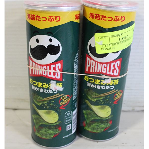 (2) SEALED SEAWEED FLAVOURED PRINGLES