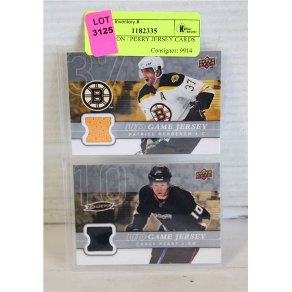 BERGERON / PERRY JERSEY CARDS