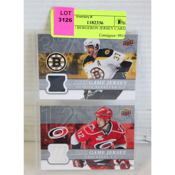 STAAL / BERGERON JERSEY CARDS