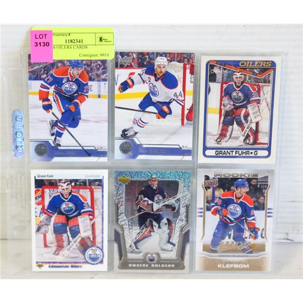 LOT OF 6 OILERS CARDS