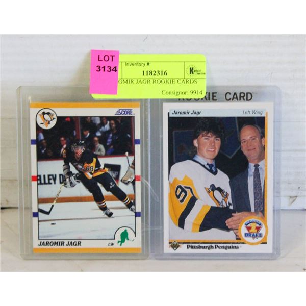 2 JAROMIR JAGR ROOKIE CARDS