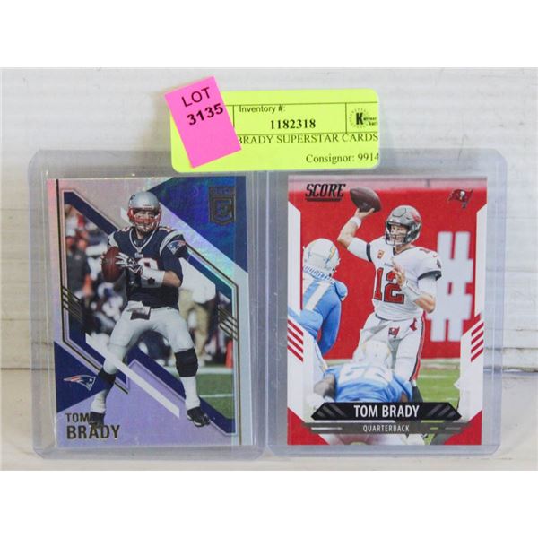 2 TOM BRADY SUPERSTAR CARDS