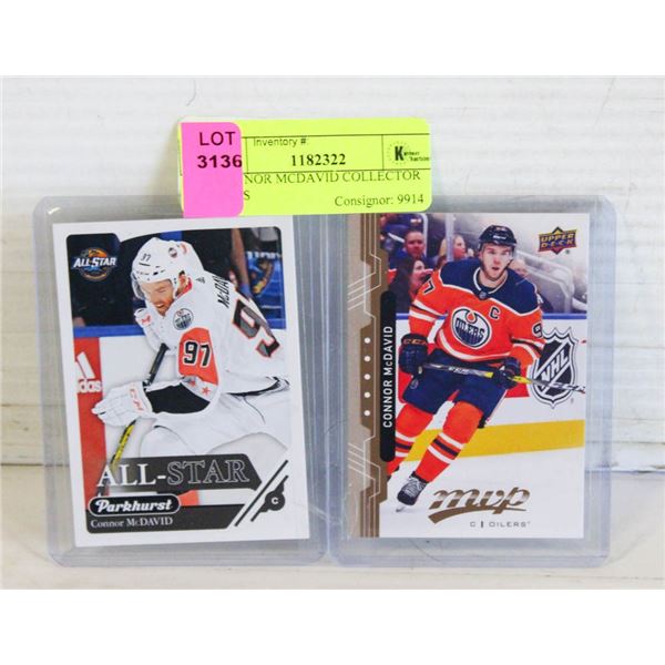 2 CONNOR MCDAVID COLLECTOR CARDS