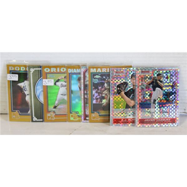 LOT OF 10 BASEBALL CARDS