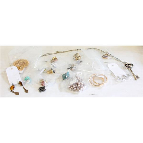 BAG OF QUALITY, USABLE COSTUME JEWELRY ETC.