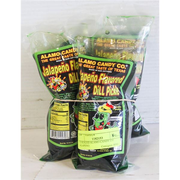 (3) SEALED ALAMO CANDY CO. JALAPENO