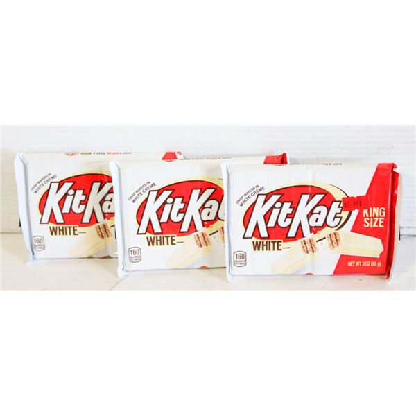 (3) SEALED KING SIZE KITKAT WHITE